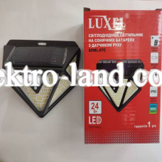 Светодиодный светильник на солнечных батареях с датчиком движения Luxel  IP65 24W (SSWL-07C)